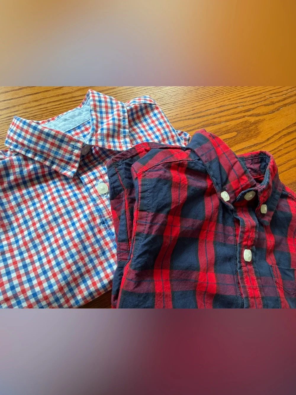 Boys Fall Bundle | Janie and Jack | 2 Fall Button Down Shirts | Size 12-18m